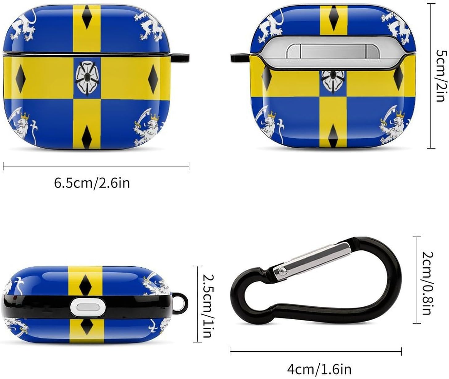 Flag of Durham County Council Funny Earbuds Case for Airpods 3 image 2