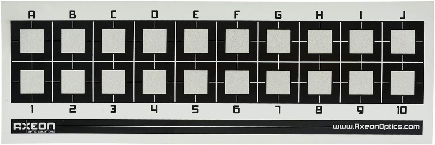 Axeon Optics Absolute Zero Reflective Laser Chart for Absolute Zero Rifle Scope Zeroing Device, Pack of 5, One Size (2218602),Black