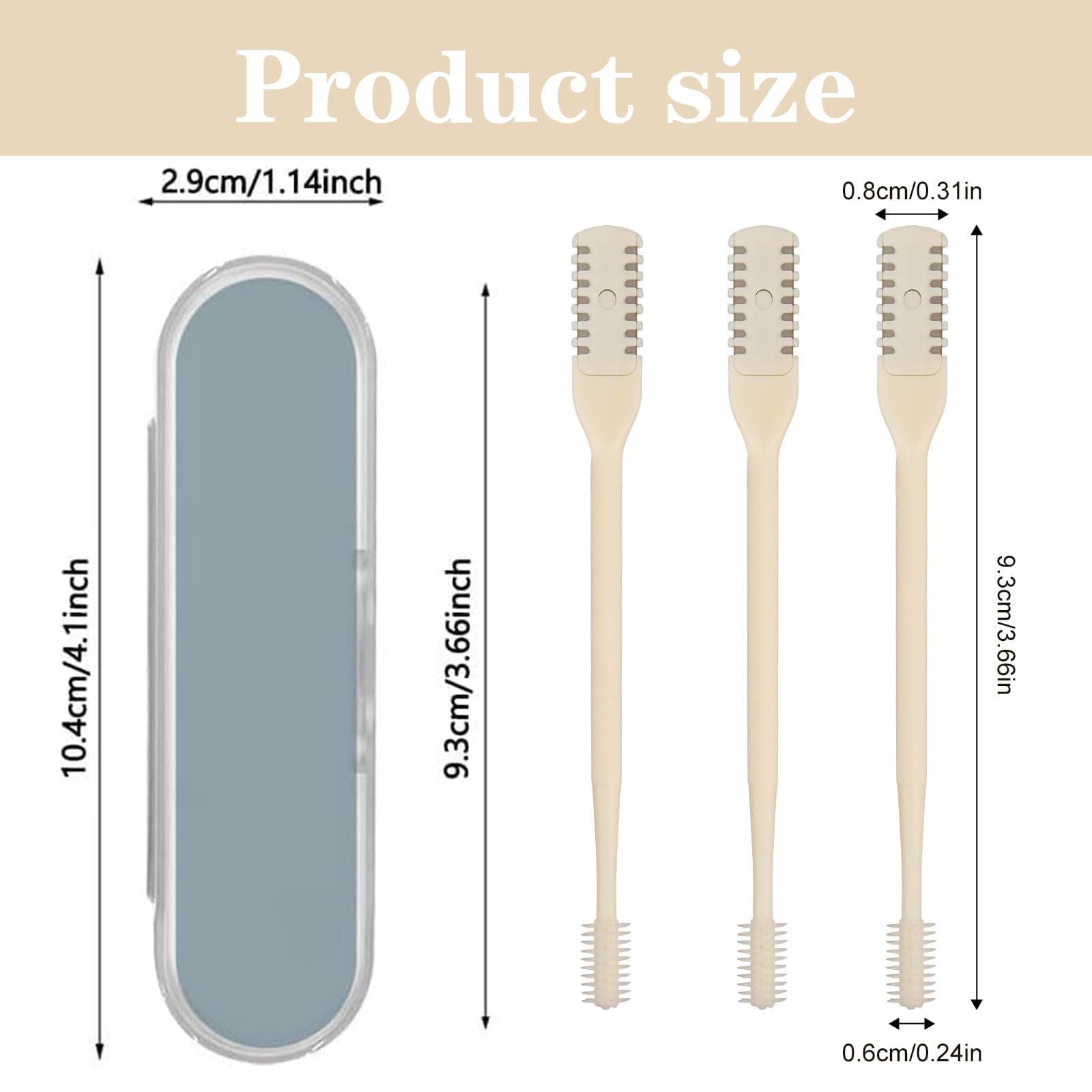 Nasal Hair Cutter, nasal hair cutterr 2-in-1 Manual Nose Hair Trimmer, Double Sided Nose Hair Knife Nostril Hair Remover Tool 360° Rotating Nose Hair Cleaner, Easy to use for Women Men (3PCS - Beige)