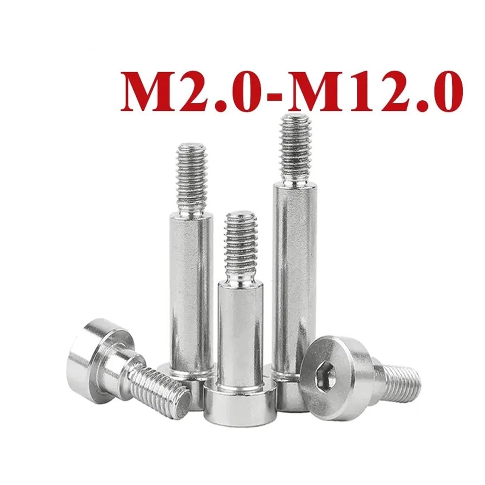 1/2/ 5/10 szt. M2 M2,5 M3 M4 M5 M6 M8 M10 M12 304 stal nierdzewna śruba z łbem sześciokątnym, gniazdem sześciokątnym, łożysko wałeczkowe(40mm,D16x M12 (1pc))