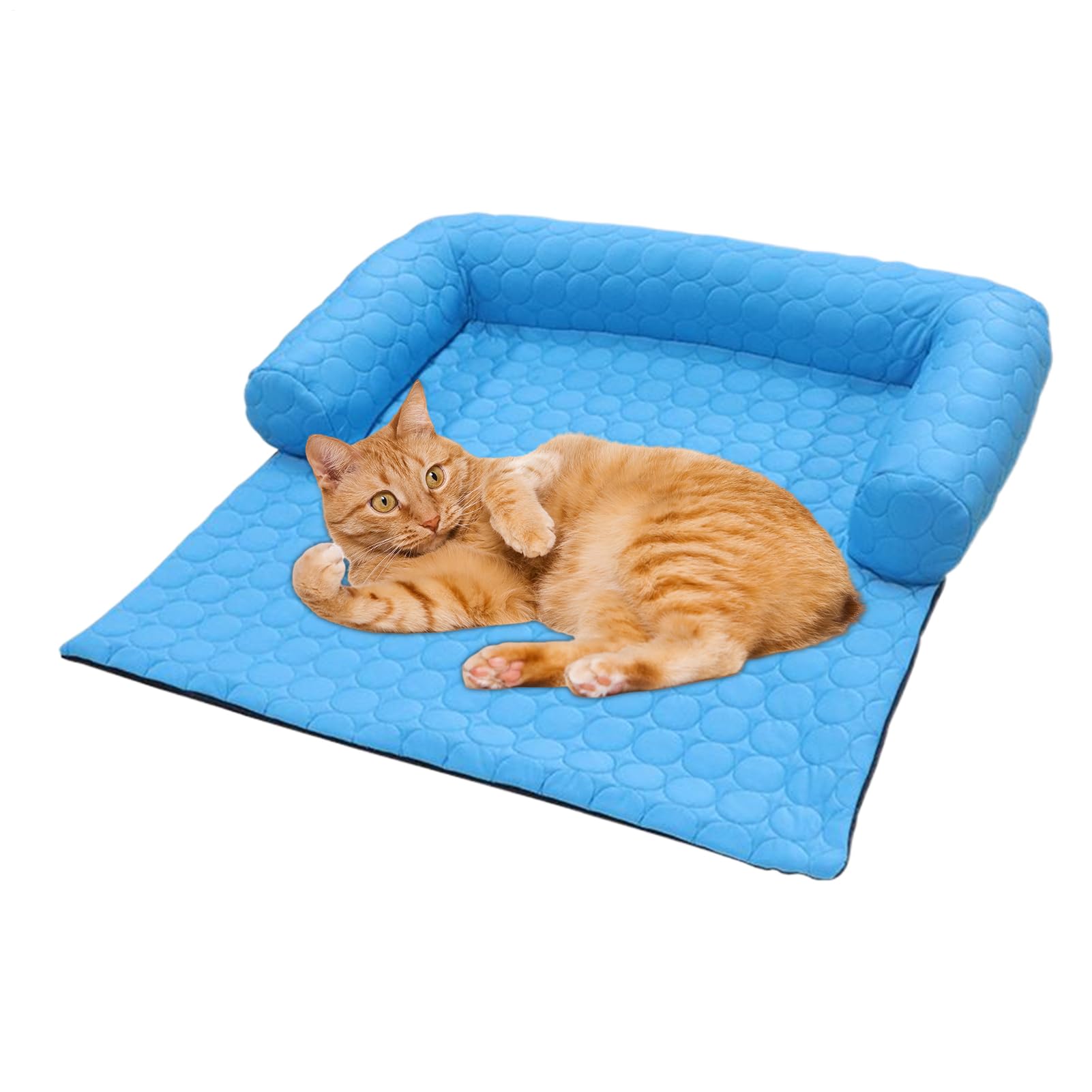 Generico Dogs Cooling Mat, Washable Sleeping Pad, 29.13x29.13in U Shape Pillow Bed, Non-Slip Soft Pet Crate Mats, Summer Cooling Supplies for Small Medium Breed Puppies and Kittens Indoor