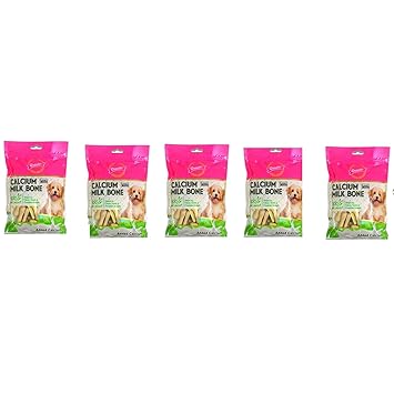 Goofy Tails -Gnawlers Calcium Milk Bone Small 30pcs Dog Treat (270g,Pack of 5)