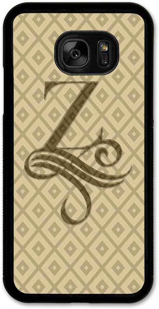 Monogrammed Samsung S7 Case Slim Fit - Hard Shell Plastic - Full Protective Cover for Samsung Galaxy S7 - Letter F