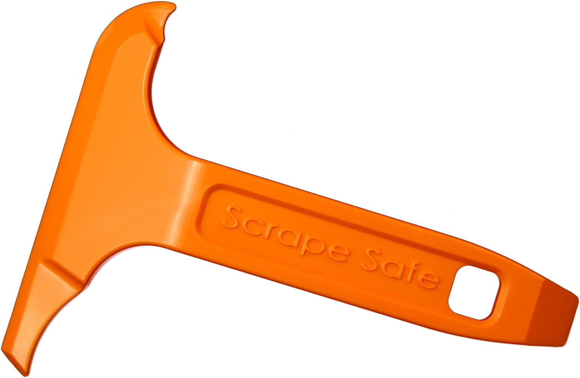 Scrape Safe - Non-Damaging Plastic Multi-Edged Scraper Tool (Pack of 1, Orange)