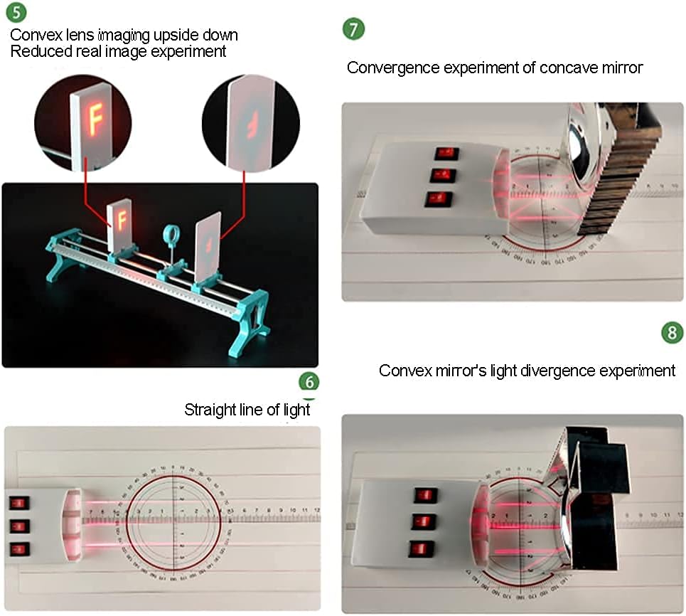 GagalU Physics Science Lab Optics Learning Starter Kit Light Experiment for Teachers and Students 30 Pieces Accessories Teaching Equipment