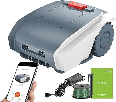 Robotic lawn mower, automatic lawn mower robot with APP control, automatic obstacle avoidance, low noise, self-charging, accurate navigation, Applicable lawn area 1500 /hour
