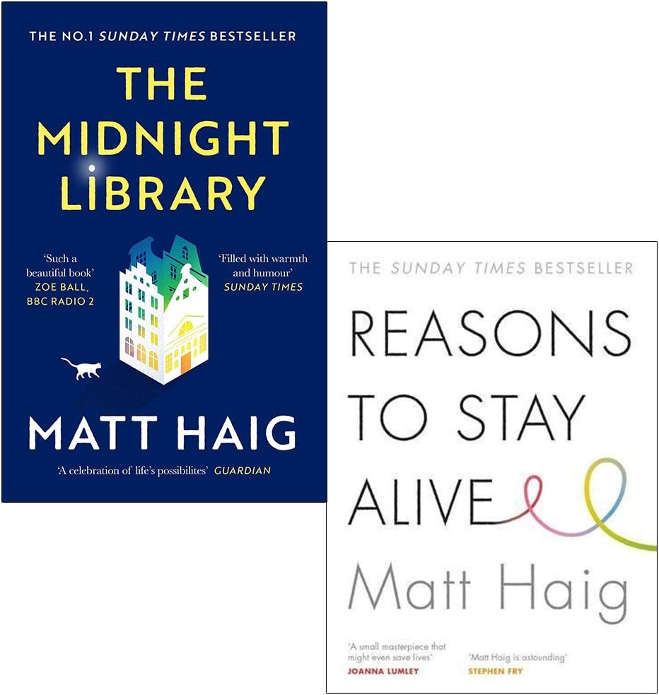 The Midnight Library & Reasons to Stay Alive By Matt Haig 2 Books Collection Set