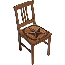 مجموعة من 4 أغطية مقاعد قابلة للإزالة لغرفة الطعام، كرسي مطبخ مكتبي قابل للتمدد من Retro Western Star، واقي وسادة، ديكور أثاث خشبي، 16.9 &times; 16.9 بوصة
