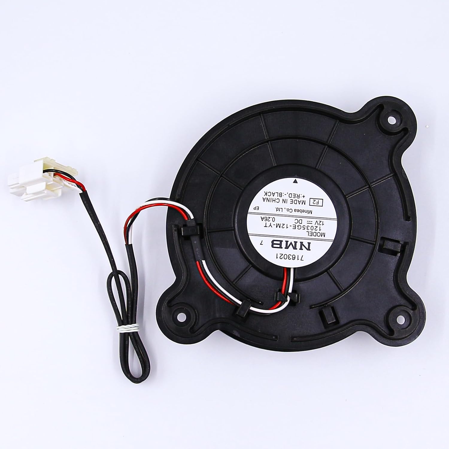 2024 New 12035GE-12M-YT Refrigerator Cooling Fan Motor for Samsung Haier, DC 12V 0.26A, 3-Wire Evaporator, Variable Frequency Cooling Fan, Compatible with 12038GE-12M-YT, Upgraded Replacement
