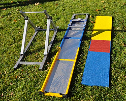 Cool Runners 12' Aluminum and Steel Dog Agility Teeter with Rubber Skin, Blue, Yellow, and Red 2-Part - Thumbnail 3