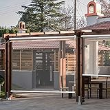 Verdunkelungsrollo 95/105/115/135/145/155cm Breiter Vorbau Durchsichtige Rollos, Terrasse/Außen/Fenster Wasserdicht PVC Transparent Rollo, Inklusive Hardware (Size : 95cm×140cm/37.4in× 55in)