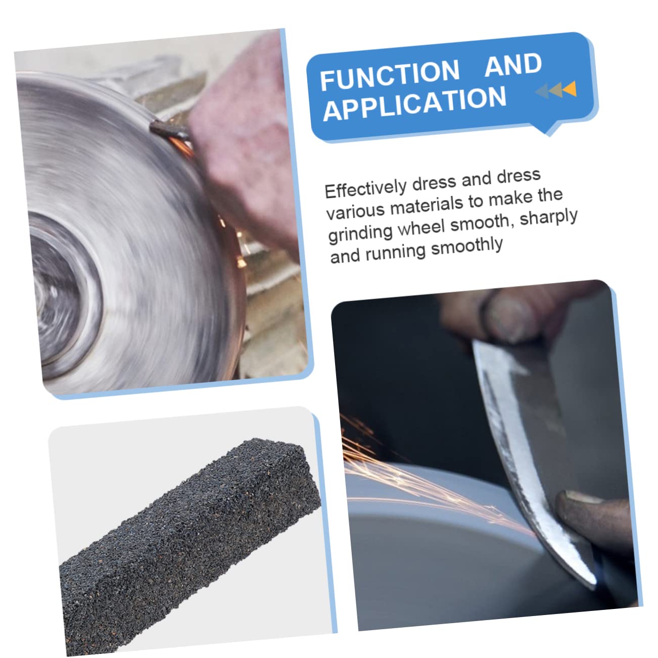 2pcs Grinding Wheel Trimming Abrasive Dresser Stick Grinding Wheel Dressing Dresser Tool Dressing Tool Grinding Bits Stick Silicon Carbide Abrasive Black