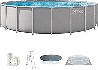 Vista 10 de Intex 26701EH Juego de piscina sobre el suelo con marco de prisma Premium: 10 pies x 30 pulgadas – Incluye bomba de filtro de cartucho de 330 GPH