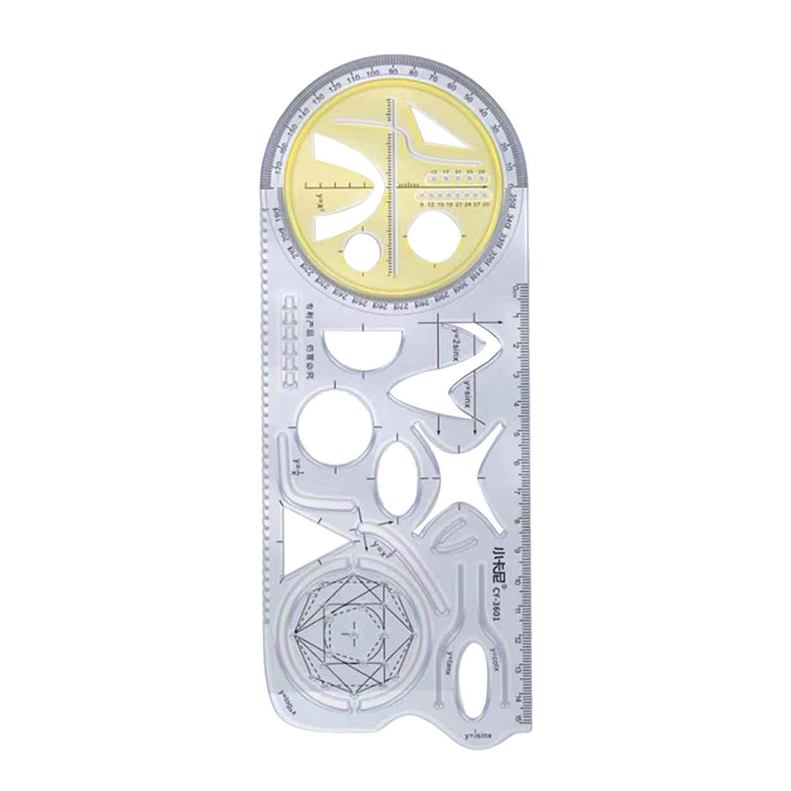 Zanthicia Transparent Drawing Ruler Essential Item Draft Rulers School Supplies Stationery Useful In Sketching Drawing Ruler For Office Has Various Patterns To, Style A