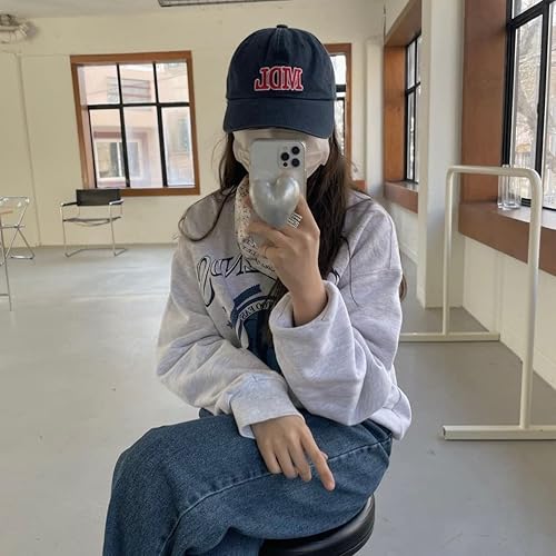 Miniatura 6 de Funda estética para teléfono con agarre Y2K para mujer, compatible con iPhone 14 Pro Max (gris, iPhone 14 Plus)