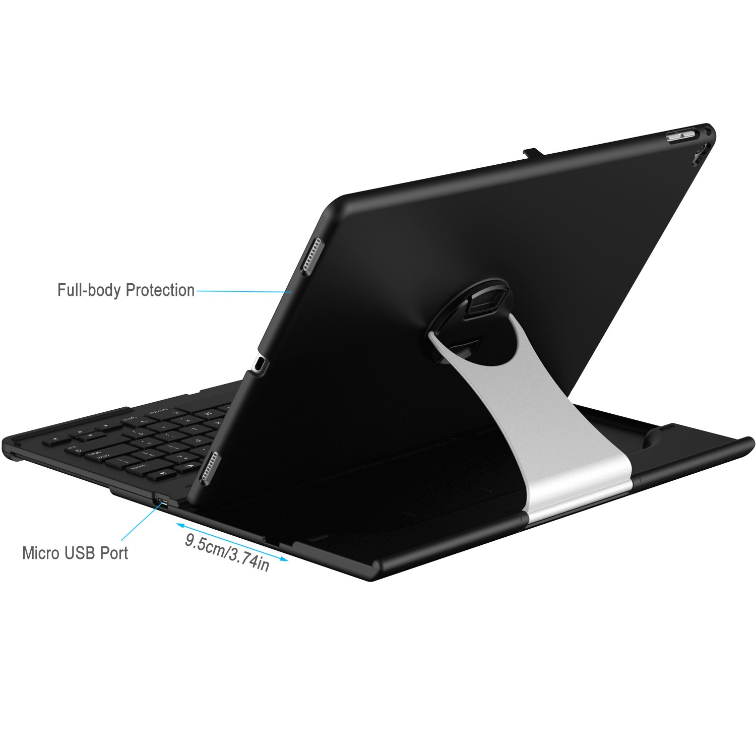 JETech Bluetooth Keyboard Case for iPad Pro 12.9" (2015 Model ONLY