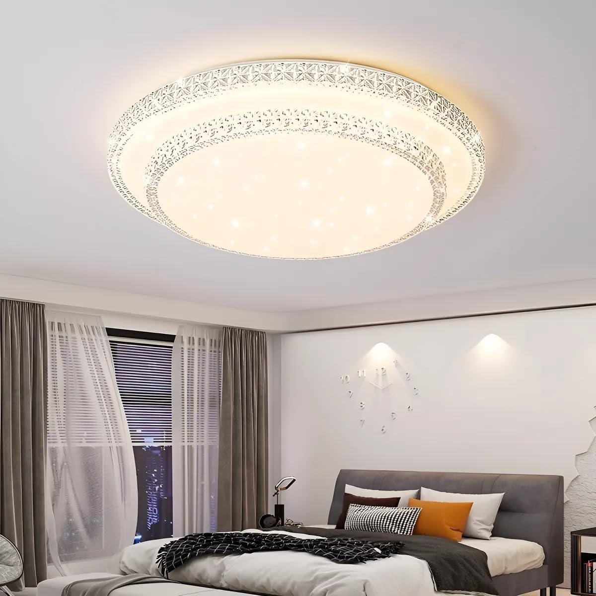 EKROTOK Luz De Teto 40CM, Luminária de Teto com 3 Cores Claras