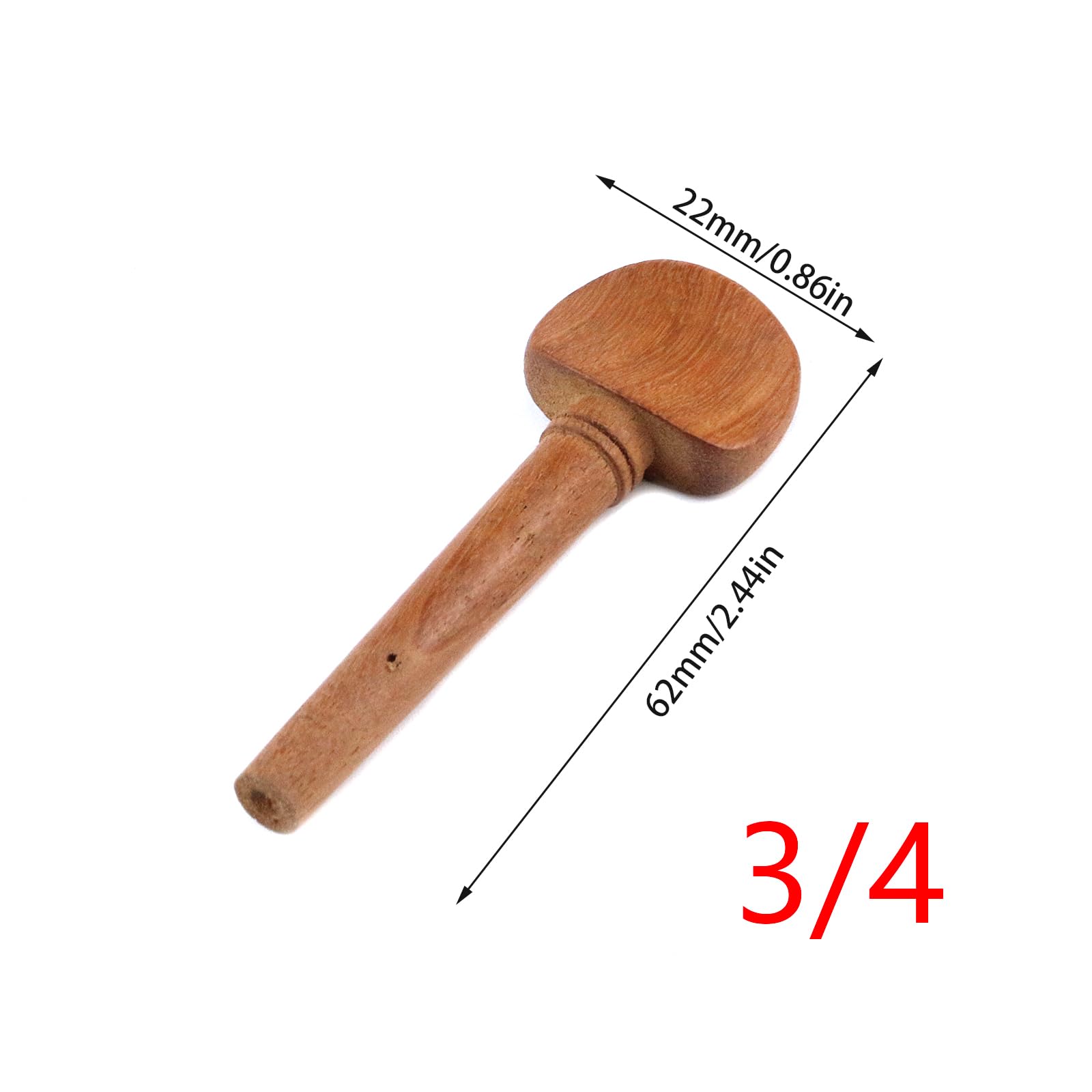 Meprotal 3/4 Size Violin Fiddle Tuning Peg Wooden Violin Tuning Pegs Replacement for 3/4 Size Violin, Jujube Wood - Pack of 4