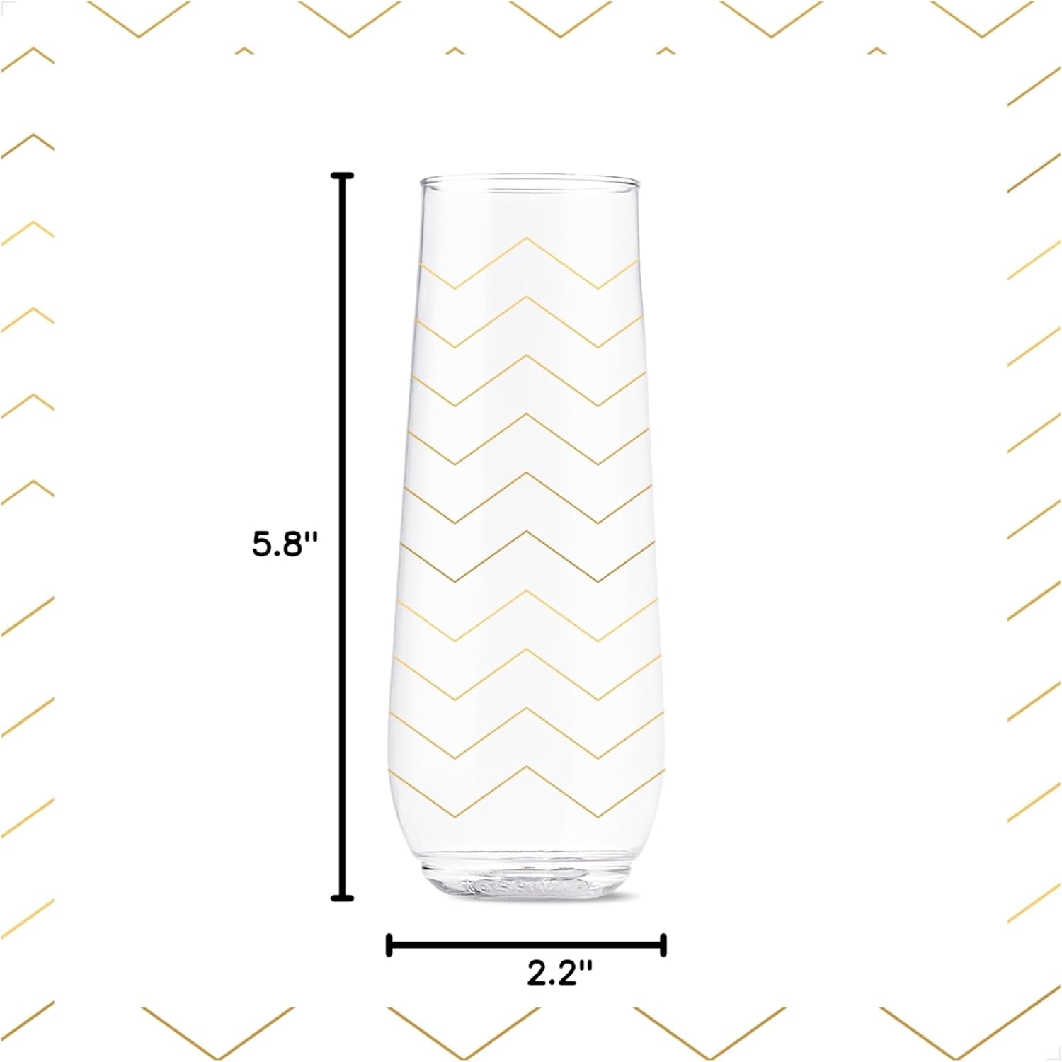 TOSSWARE POP 9oz Flute Festive Cheers Series, SET OF 6, Premium Quality, Recyclable, Unbreakable & Crystal Clear Plastic Printed Champagne Glasses - Image 8