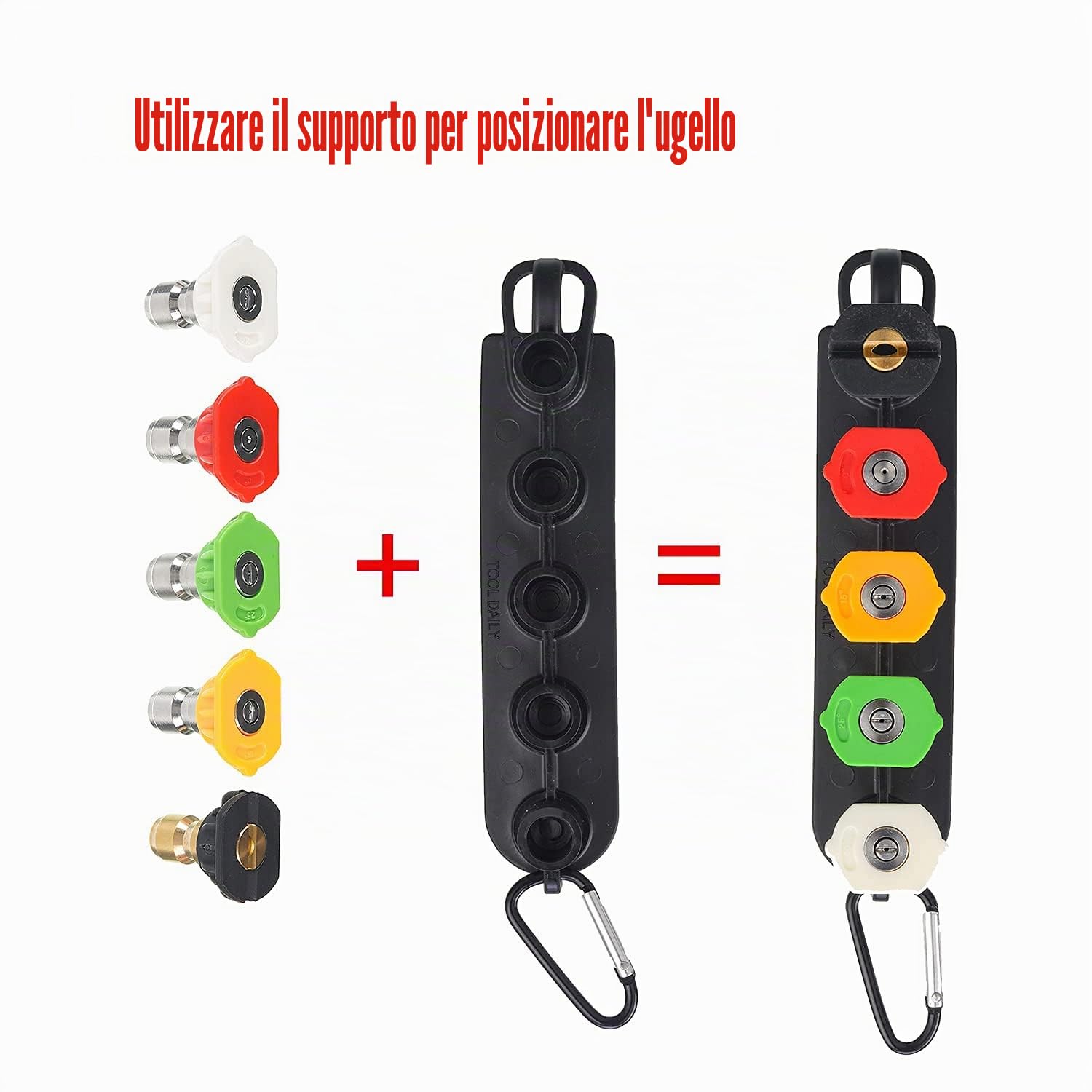 Tool Daily Pistola per idropulitrice di lusso con prolunga per baguette di ricambio, 5 punte per ugello, attacco M22, 101,6 cm, 5000 PSI