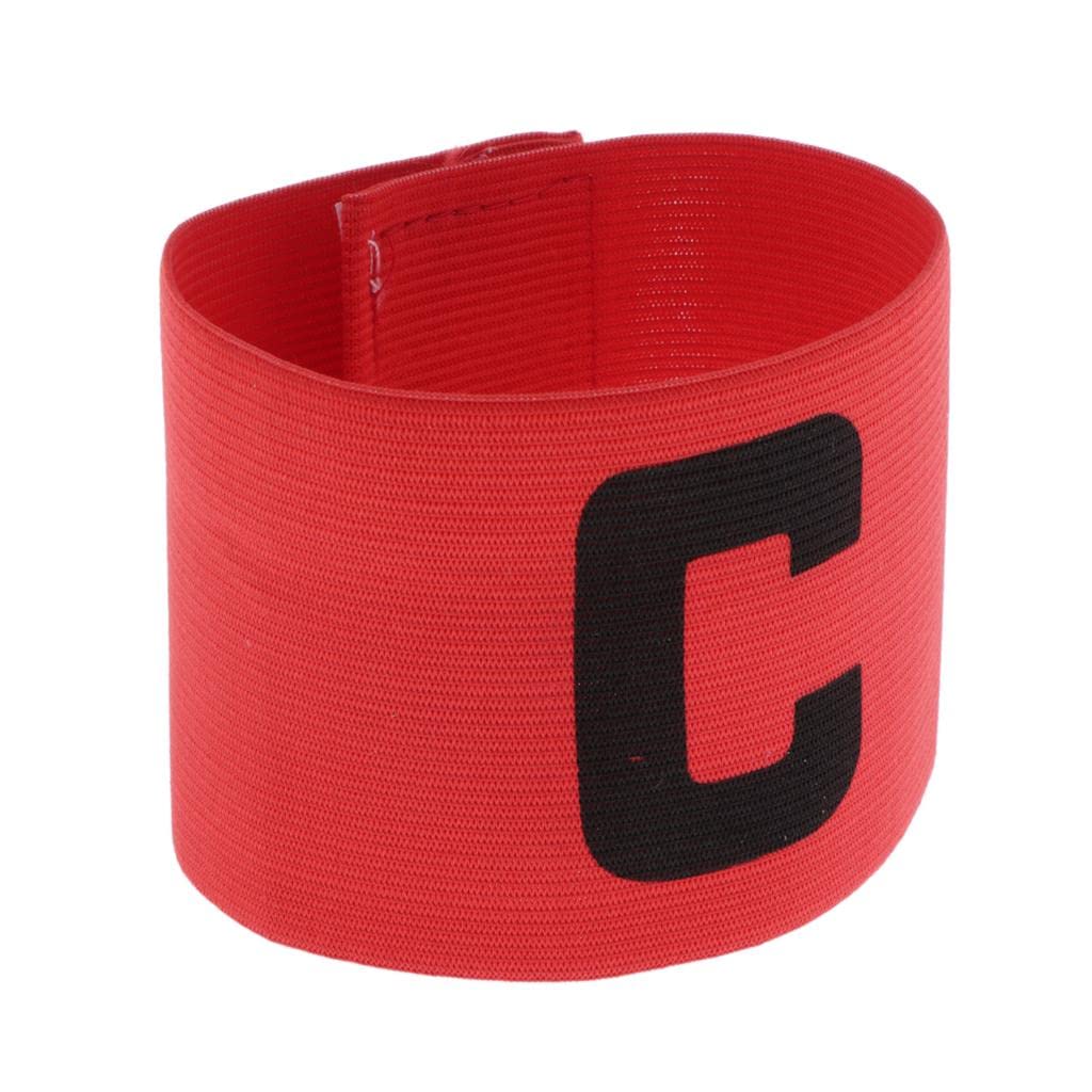 SHOPORA® Captain Armband Football Soccer Sports Adjustable Arm Bands Fluorescent Red | Womens Accessories | Hair Accessories