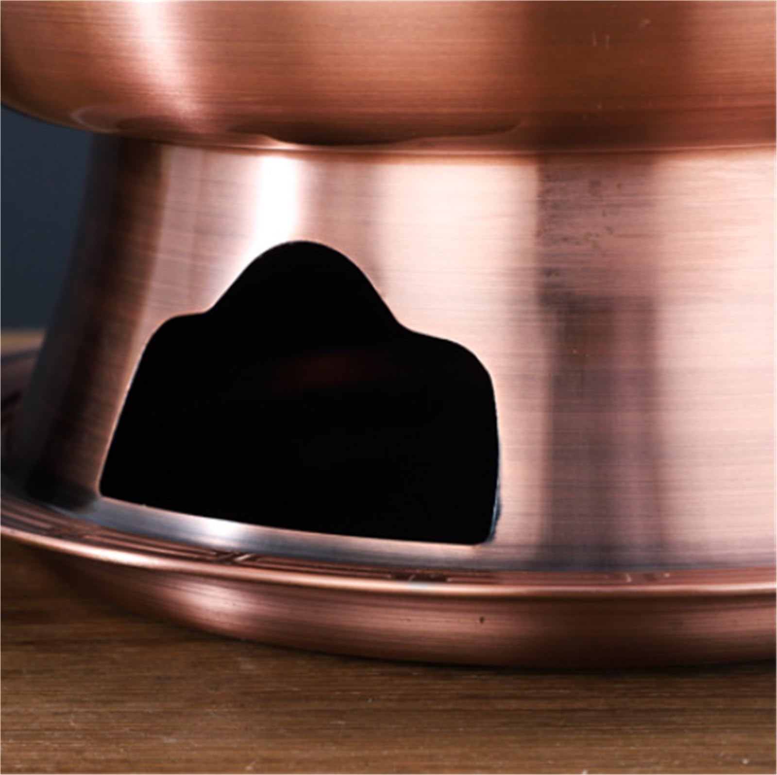 Olla Portátil para Camping Olla Caliente Multifuncional, De Cobre, Carbón For La Familia Shabu Pot Cenas Picnics Restaurantes Y Buffets(30cm)
