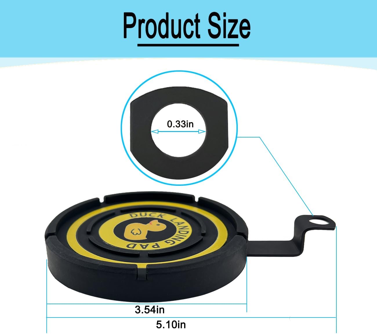 Duck Landing Pad for Jeep,Side Mirror Duck Holder Compatible with Jeep Wrangler JK JKU 2007-2018, Duck Landing Zone Mirror Mount，Black