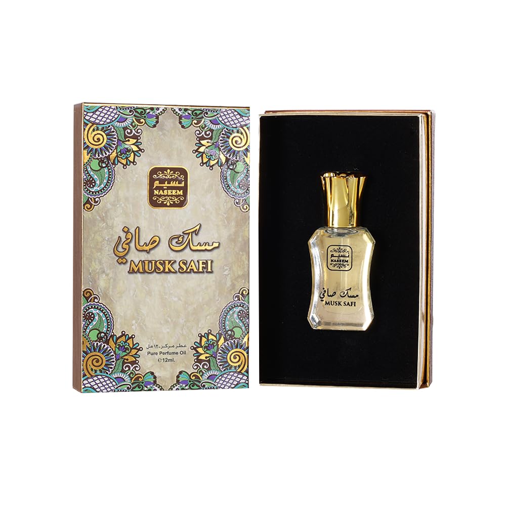 NASEEM Musk Safi Perfume Oil 12ml | Premium White Musk Fragrance with Lily of the Valley, Sandalwood & Amber | Long-Lasting Unisex Perfume