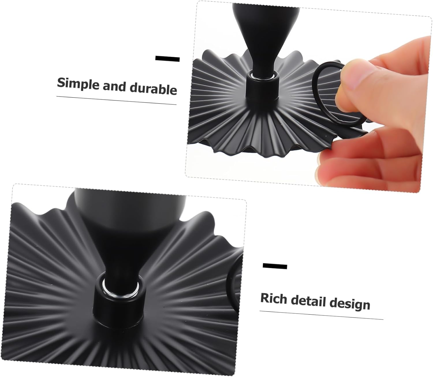 2pcs Hand Held Candlestick Taper Candles Taper Candle Holders Black Candles Decorative Candlestick Stand Gold Decor Hand-held Candle Stand Iron Candle Holders R