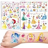 120 Pcs Princess Tattoo Stickers, Princess Party Favors Waterproof Princess Tattoo Stickers Cartoon