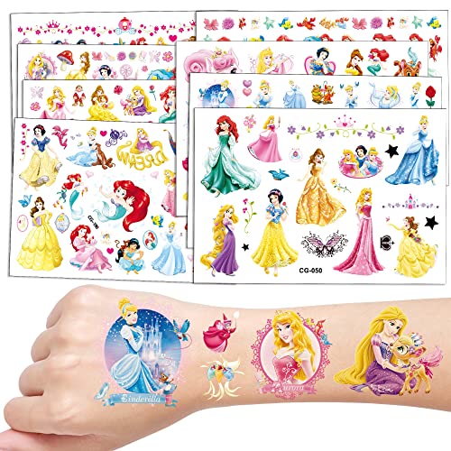 120 Pcs Princess Tattoo Stickers, Princess Party Favors Waterproof Princess Tattoo Stickers Cartoon Tattoo Stickers For Theme Party Decorations Gifts For Cup Skateboard Luggage Cell Phone Laptop #TOP1