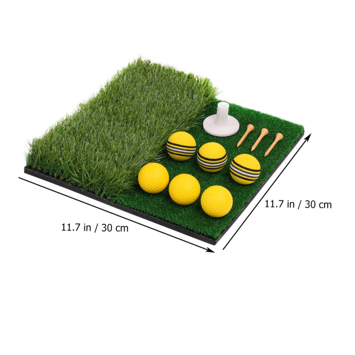 OSOLADY Golf Swing Pad Golfing Practice Aid Mat Realistic Grass Surface 2-in-1 Hitting Pad Golf Swing Training for Home Outdoor