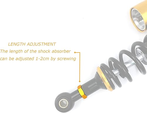 Miniatura 4 de Cloud Rising Amortiguadores de aire traseros universales de 13.386in para Honda Kawasaki Suzuki Yamaha Go Kart Scooters Sport Street Bike