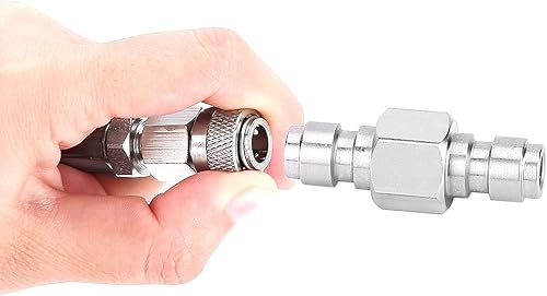 Miniatura 5 de HK Paintball Airsoft Fill Whip Manguera Extensión 4500 PSI PCP, estación de llenado de aire de acero inoxidable de 36 pulgadas y sistema de carga