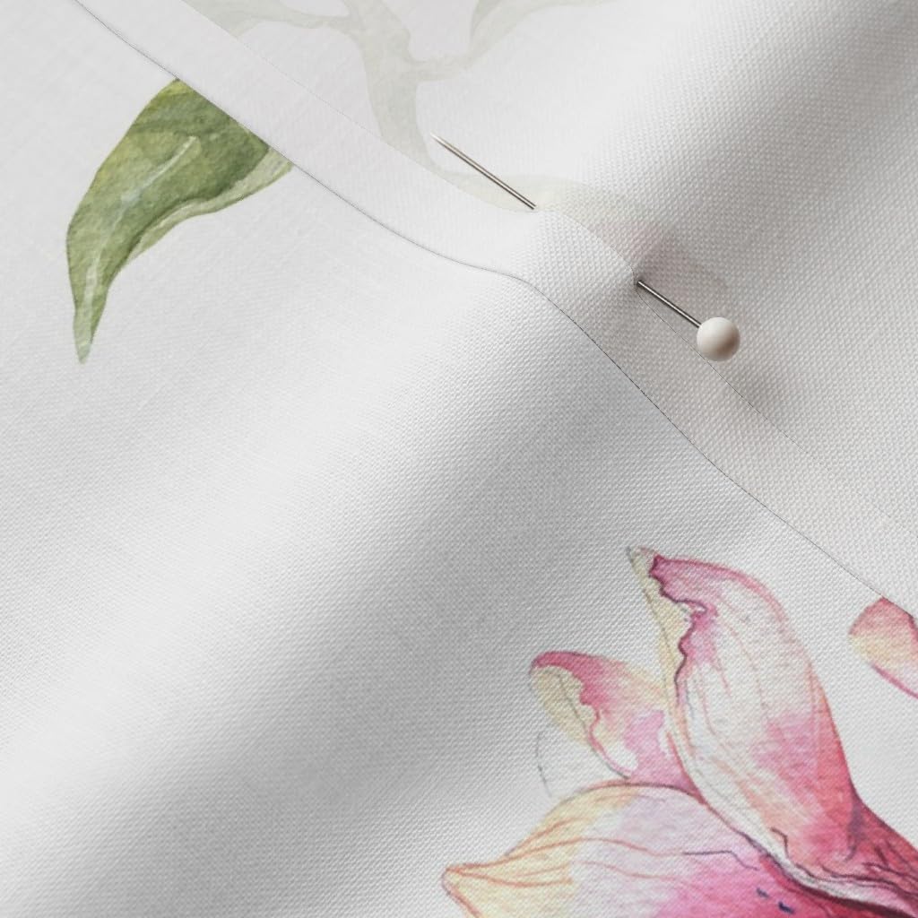 Spoonflower Fabric - Pattern Blossom Flower Watercolor Spring Printed on Petal Signature Cotton Fabric by The Yard - Sewing Quilting Apparel Crafts Decor