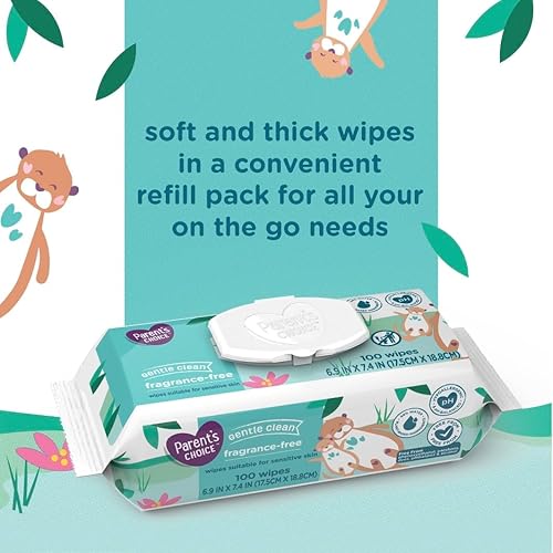 Miniatura 5 de Toallitas de bebé sin fragancia premium, suaves, gruesas y adecuadas para pieles sensibles, 300 unidades, hipoalergénicas, 99% de agua, pH