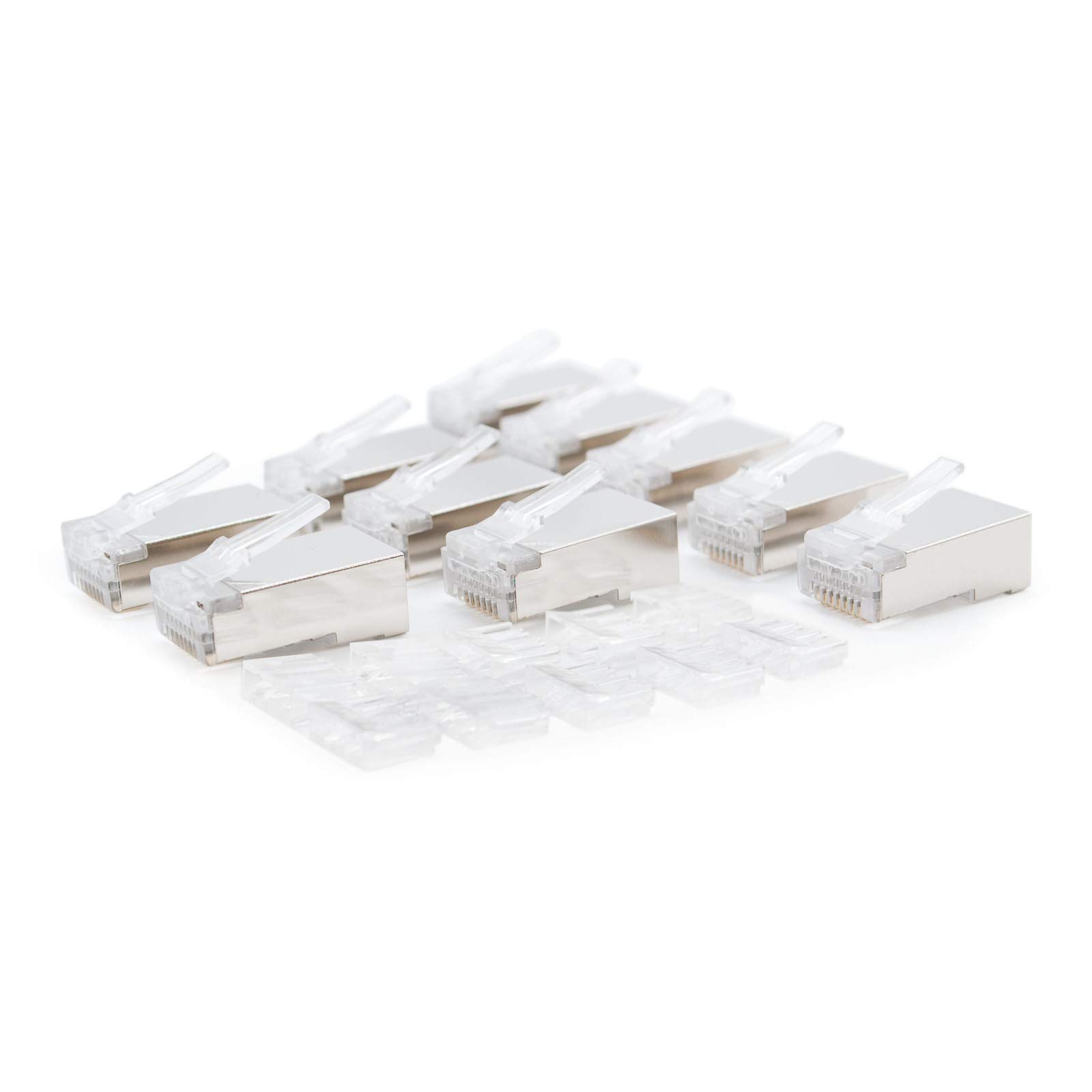 Nanocable - 10.21.0203 - Connettore per cavo di rete Ethernet RJ45, 8 fili FTP cat. 6, 10 unità Bag
