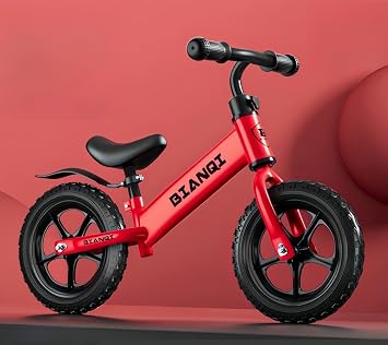 Pedal-less Bicycle, Kids Bike, Gift of 6 Parts, Childrens Bicycle, 12-Inch, Ultra-lightweight, Easy to Carry, Stylish, K12 Foam Tires, Vehicle, Celebration, Gift, for Boys and Girls, Childrens Day