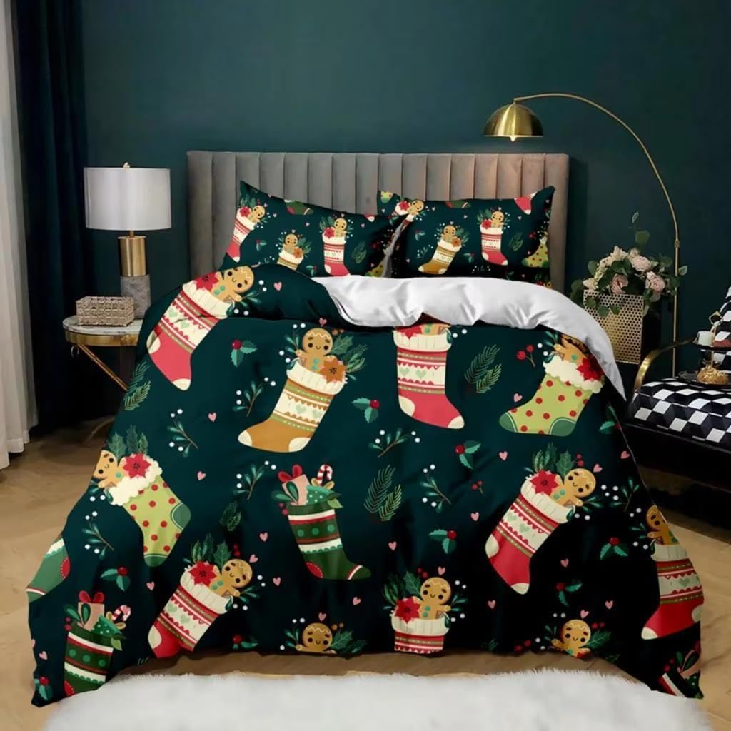 Parure de lit 200x200 de Noël en coton doux pour la chambre de vos enfants