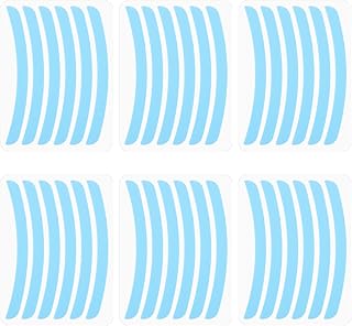 36pcs Lash Lift Ribbons, Lash Lift Shields Silicone Lash Lift Ribbon Eyelash Perm Lash Lift Rods Ribbed for Permanent Eye Lashes Perming, DIY Eyelash Lifting Tools (Blue)