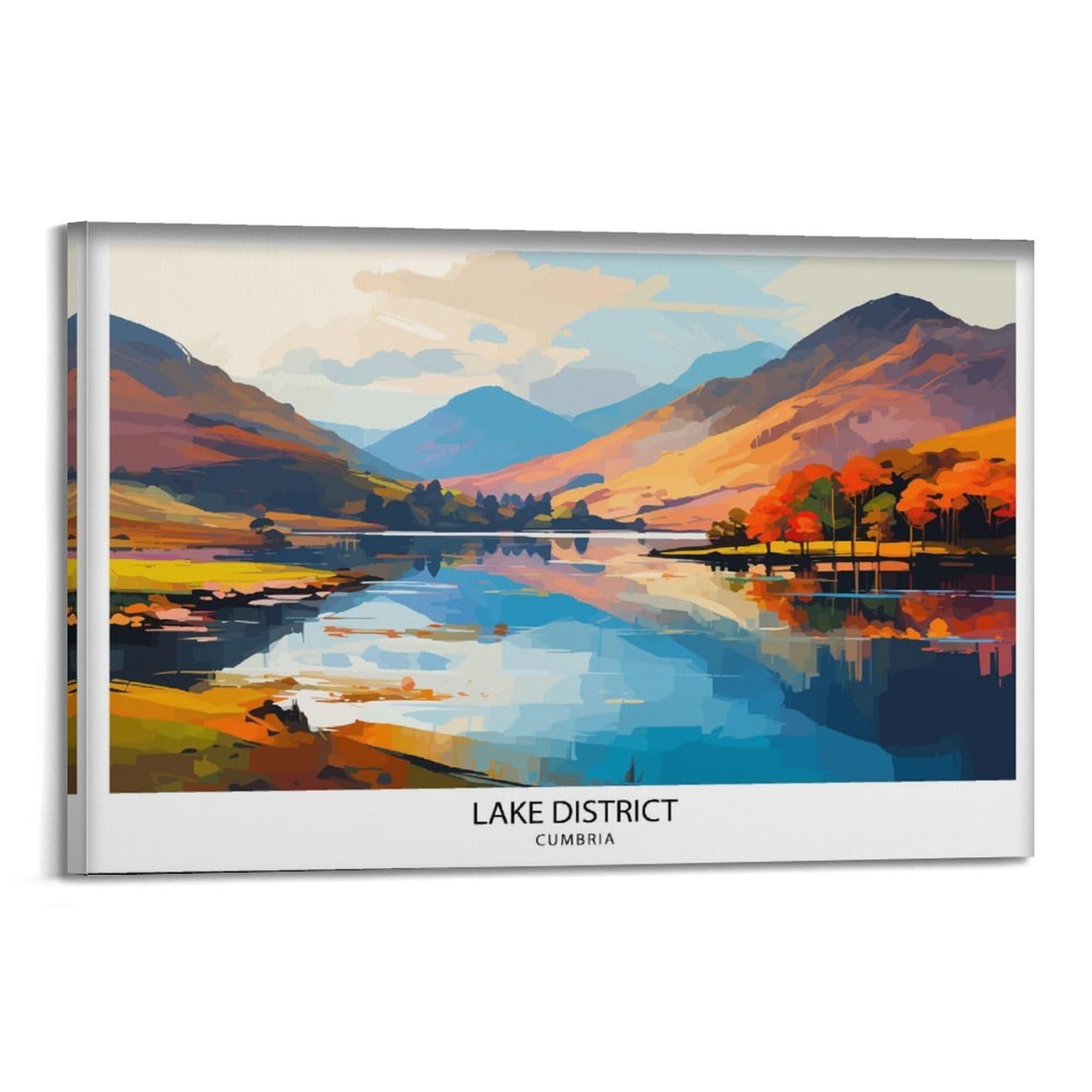 xiaoxiaoshen Lake District Travel The_4 Canvas Poster Wall Art Prints Room Aesthetic Murals Bedroom And Living Decorations 24x36inch(60x90cm)