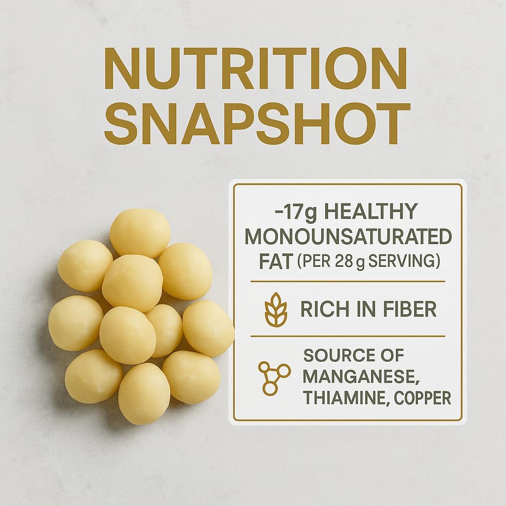 GiDeli Nueces de Macadamia Sin Sal 10 kg - Trozos Naturales, Cubo