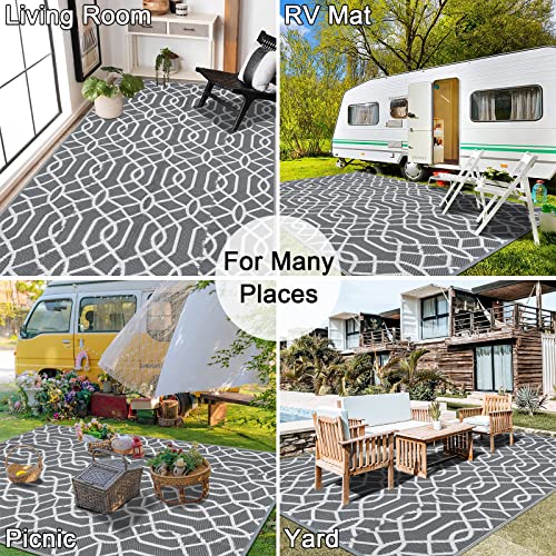 Hebe Outdoor Rug 4'X6' For Patios Waterproof Rv Camping Mat Reversible Plastic Straw Carpet Clearance Doormats Indoor Outside Area Rug For Rv Camper,Apartment Balcony,Pool,Beach #TOP1