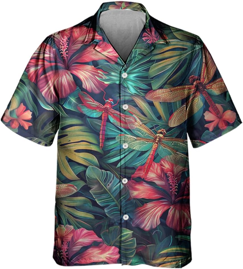 HYPEWAVE Hawaiian Shirt Short Sleeves Button Down Shirt for Men/Women, Birthday Gift