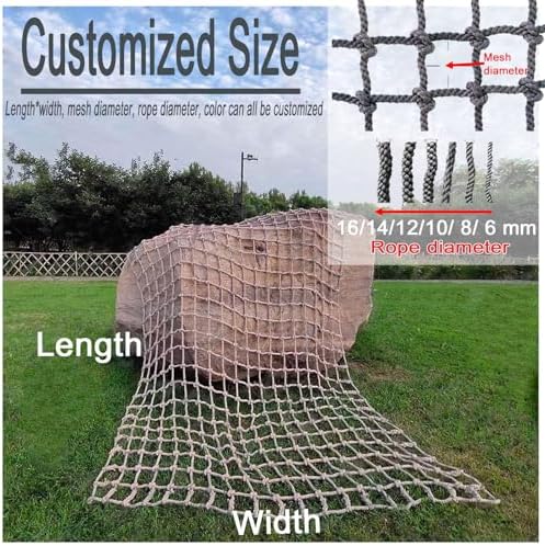 Outdoor Climbing Net Rope - 1x1m Safety Net for Kids' Playground, Garden Climbing Frame, Cargo Activities, Climbing Games & Secure Accessory for Safe Play