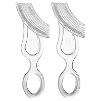 Vista 3 de Brilliant Primer cepillo de dientes para bebés – Primer cepillo de dientes de silicona para bebés y niños pequeños, a partir de 4 meses, cuidado