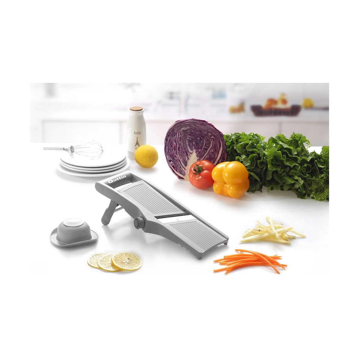 Quttin 3-in-1 Mandolin-Grater, Multicoloured, Standard