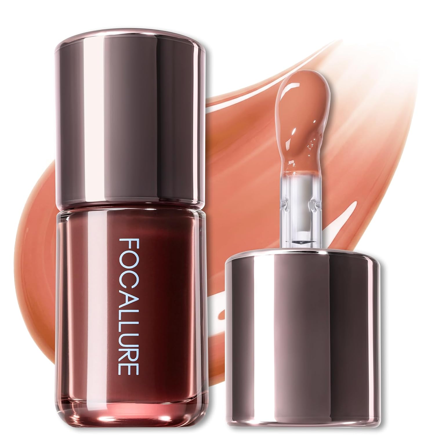 FACALLURE Lip Plumper Gloss - High Shine for Plumping & Hydrating, NU04