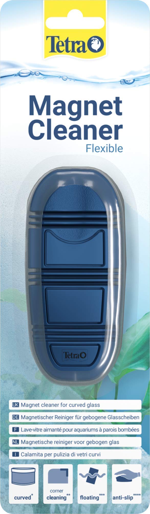Tetra Magnet Cleaner Flexible - Limpialunas magnético, para una Limpieza rápida y a Fondo de Las Lunas de Acuario curvadas