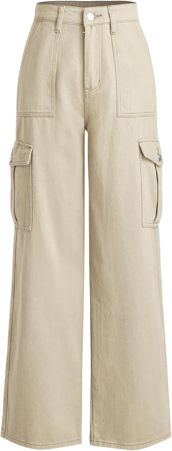 CIDER Alessia Solid Cargo Jeans